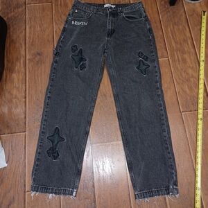 Black Jeans with Star Accents